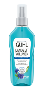 GUHL Langzeit Volumen Föhn-Aktiv Styling Spray ohne Hintergrund.