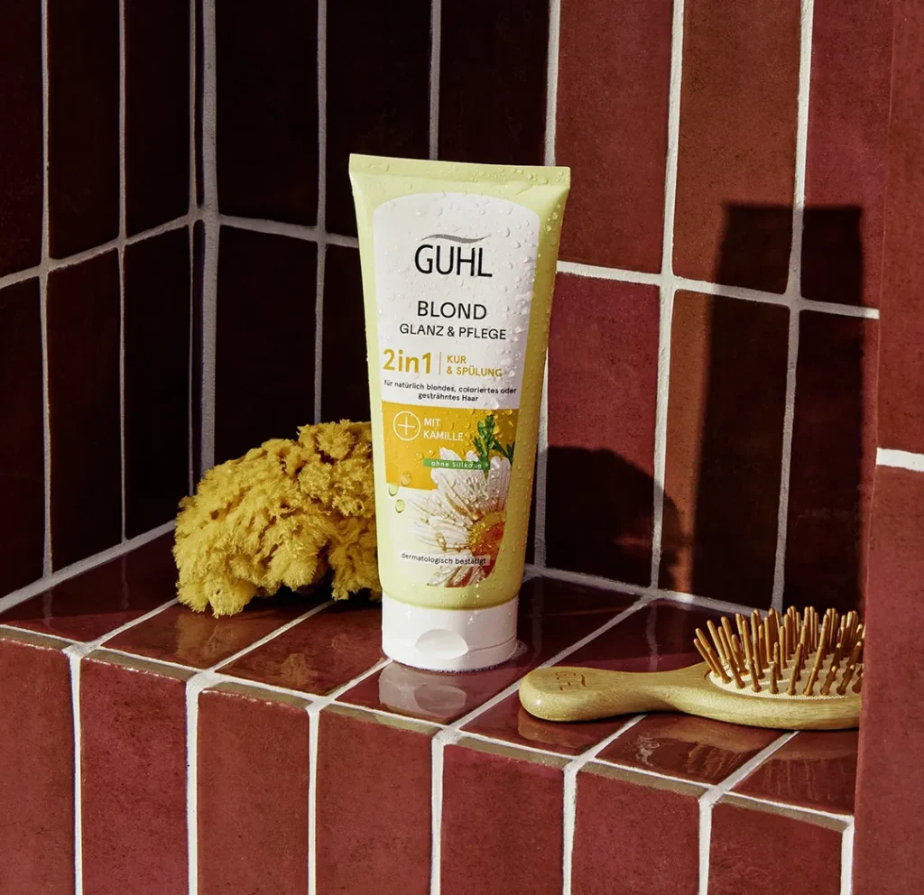 Guhl Blond Glanz & Pflege Spülung im Bad
