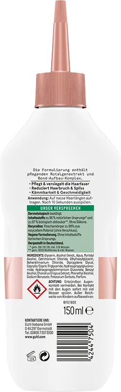 Guhl Bond+ Reparatur Anti-Haarbruch Fluid Rückseite