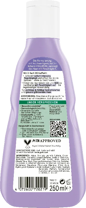 Guhl Hyaluron+ Pflege Shampoo Rückseite