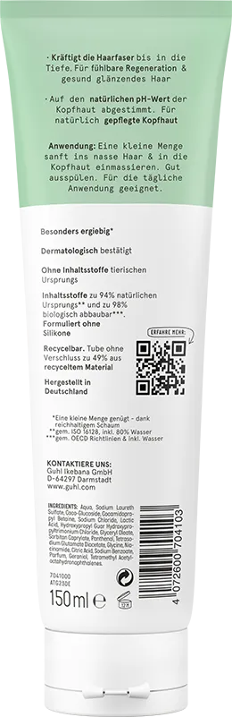 Guhl Essentials Reparatur & Kopfhaut Shampoo Rückseite