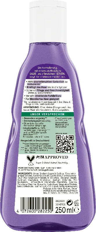 Guhl Silberglanz & Pflege Shampoo Rückseite