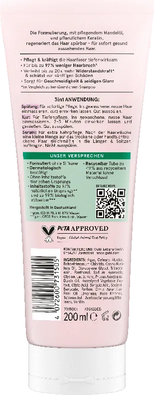 Guhl Reparatur & Aufbau 3in1 Kur, Spülung & Serum Rückseite