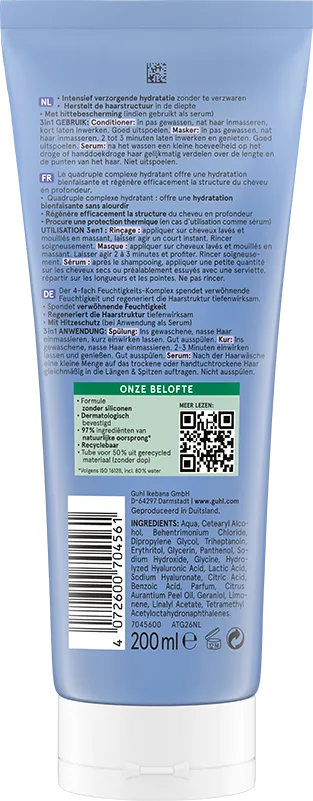 Guhl Balance & Feuchtigkeit Spülung Rückseite