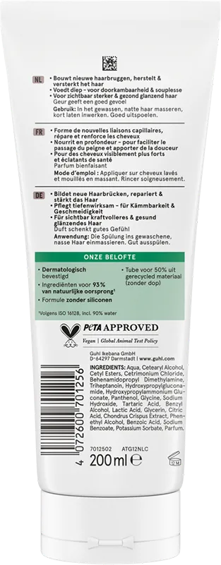 Guhl Bond+ Reparatur Spülung Rückseite
