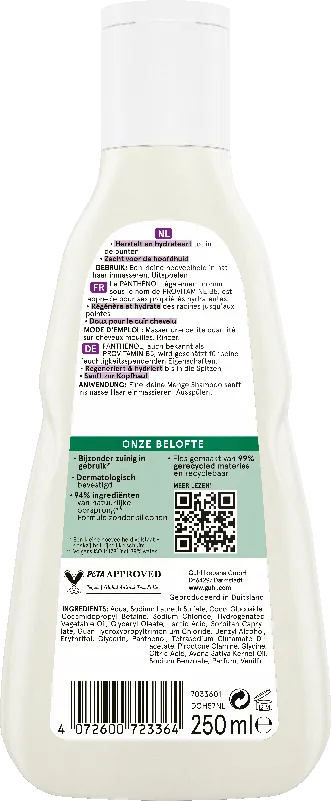 Panthenol + Reparatur Shampoo Rückseite