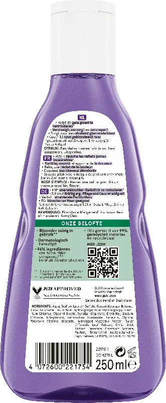 Guhl Silberglanz & Pflege Shampoo Rückseite