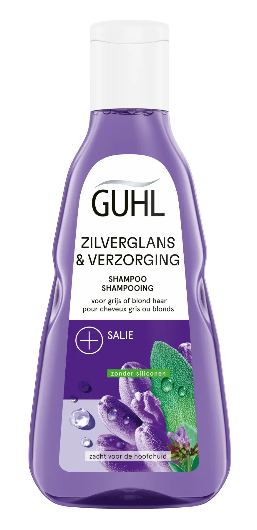 Shampoo Flasche Silber Glanz und Pflege
